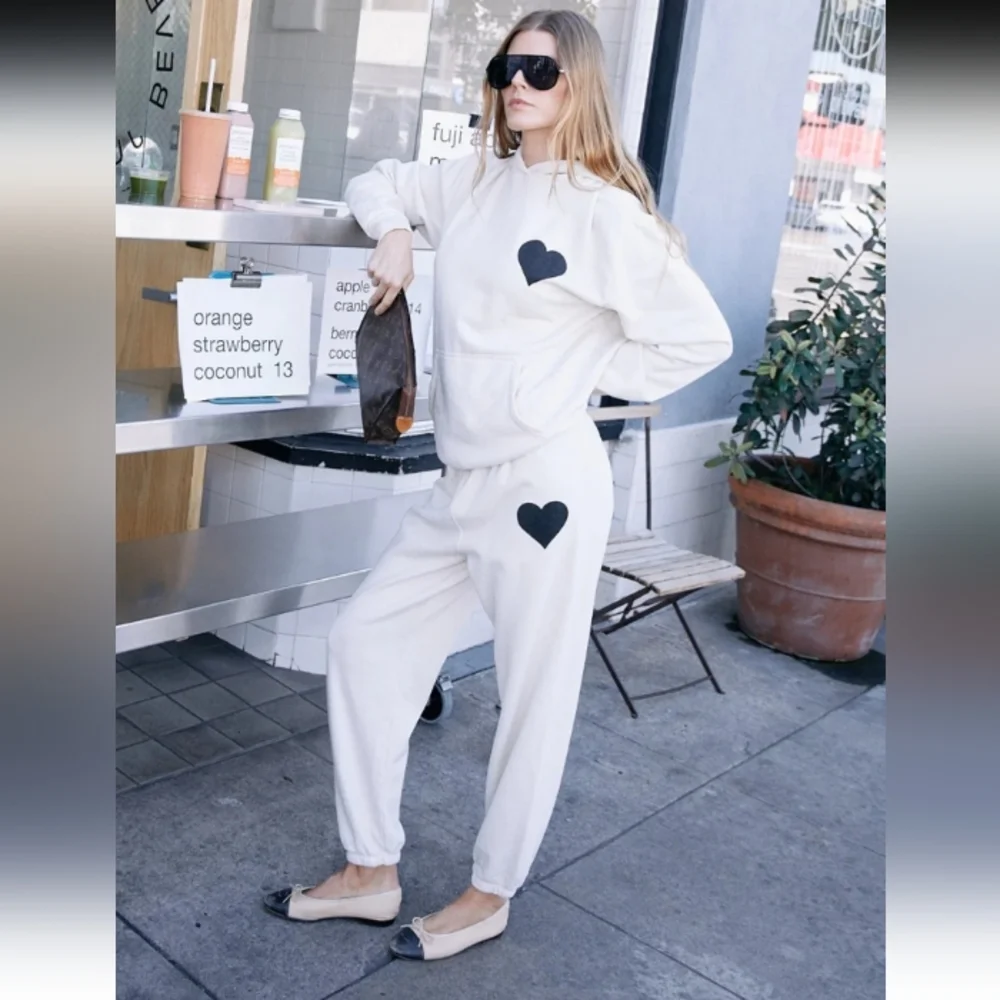 SPRWMN Vintage White Heart Sweatpants S - Picture 1 of 16